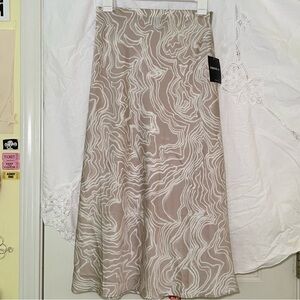 swirly champagne midi skirt!